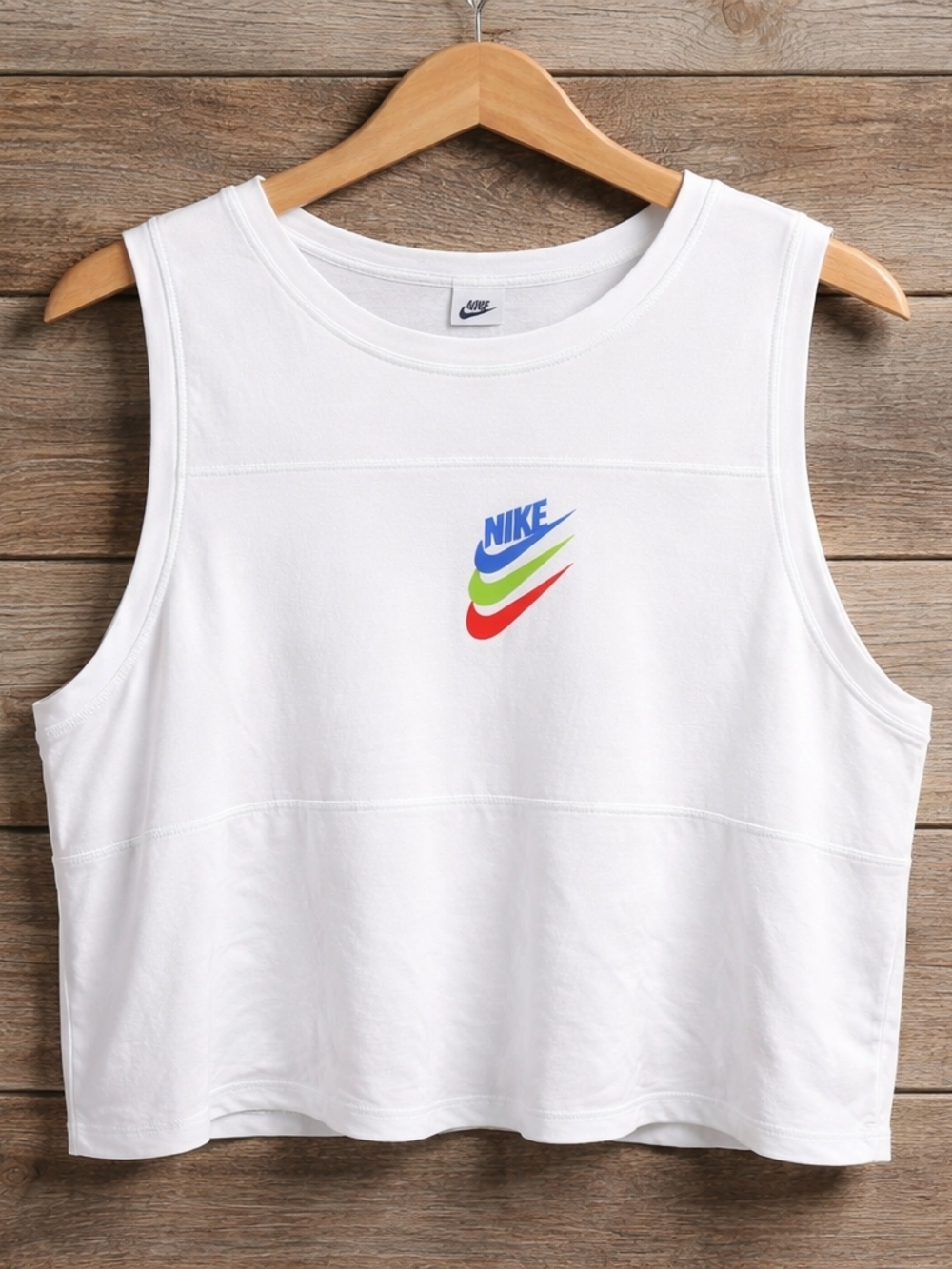 Nike Women's White Sleeveless Plus Size  Crop Top New W/ Tags 2X
